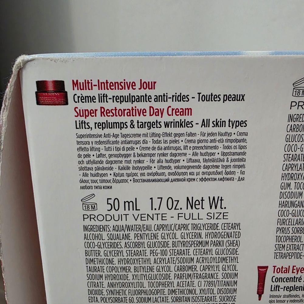 Clarins Multi intensive Super Restorative Day cream Night Cream Eye Gift Set - Picture 4 of 11